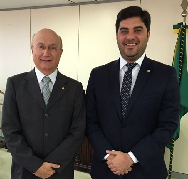 Ministro da Justiça e o deputado Kaio Maniçoba