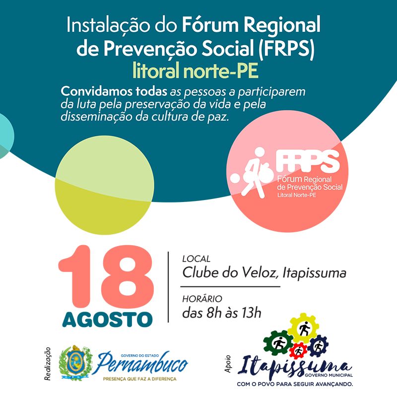 Convite Fórum Regional de Prevenção Social - 17082017