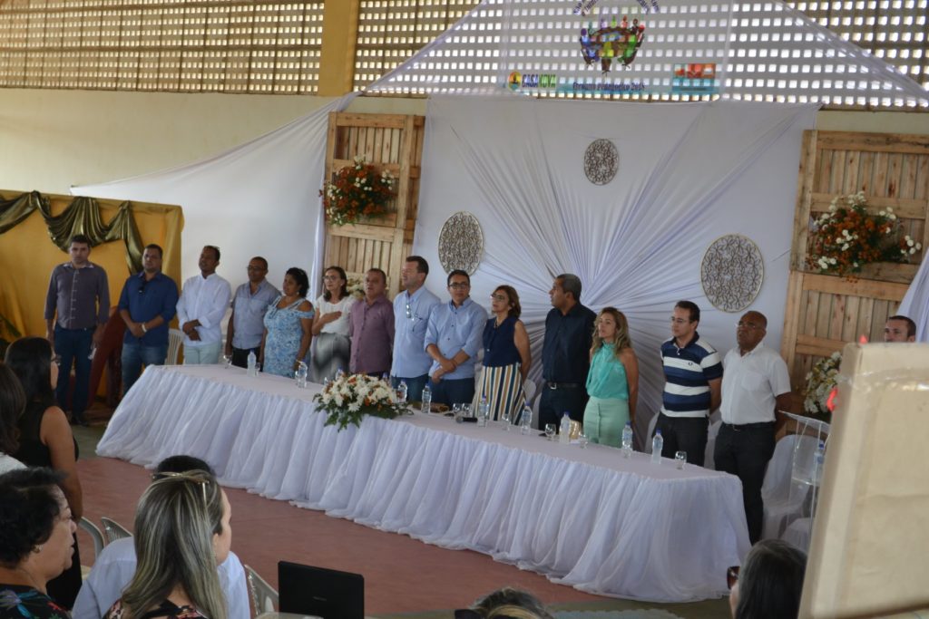 Mesa de abertura da Jornada Pedagógica