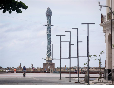 Marco Zero do Recife vazio em tempos de isolamento Foto: Léo Malafaia/Folha de Pernambuco